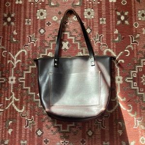 Portland Leather Goods “Almost Perfect”Leather Zip Tote in Grizzly Brown